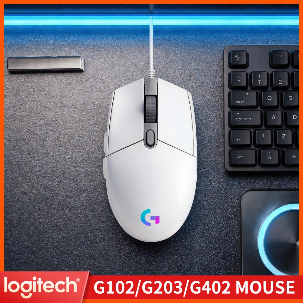 Esports Gaming Training - ロジクールG102有線ゲーミングマウス、耐久性のあるメカニカルスイッチ、HEROセンサー、RGBライティング、eスポーツトレーニングやカジュアルゲームプレイに最適