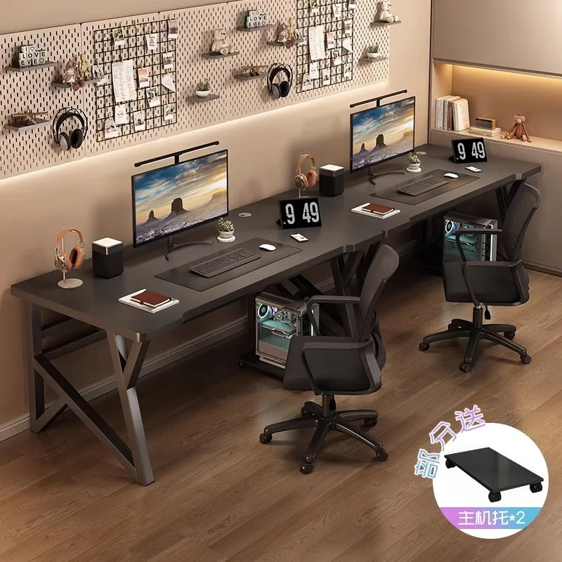 Esports Gaming Station Desk - コンピューターデスク用 ダブルEスポーツテーブル ホームベッドルームライティングデスク カップル用サイドバイサイドワークベンチ ゲーミングデスクトップステーション