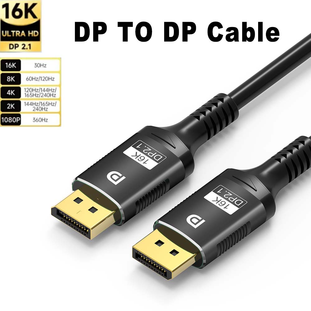 Gaming Speaker 2.1 - 16K DisplayPort 2.1 ケーブル、ディスプレイポートケーブルは、ゲームモニター、ラップトップ用の 16K、10K、16K@60Hz、4K@144Hz 54Gbps