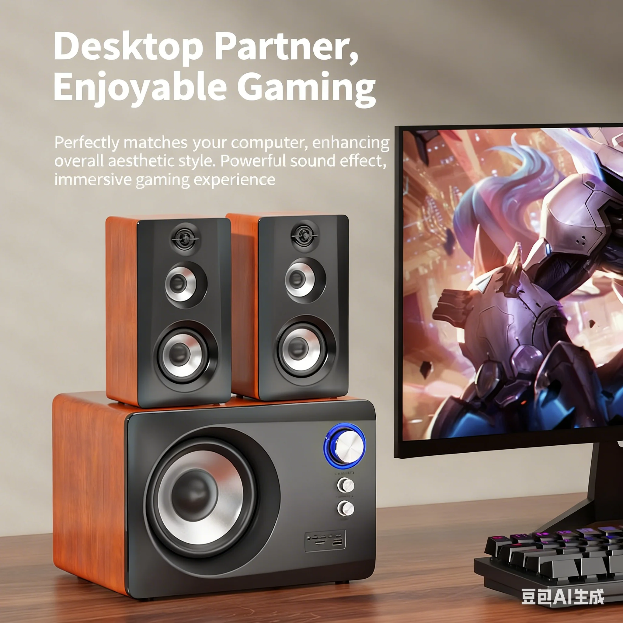 木製 2.1 Bluetooth スピーカー A-7800  - Gaming Speaker 2.1 のレビューと価格