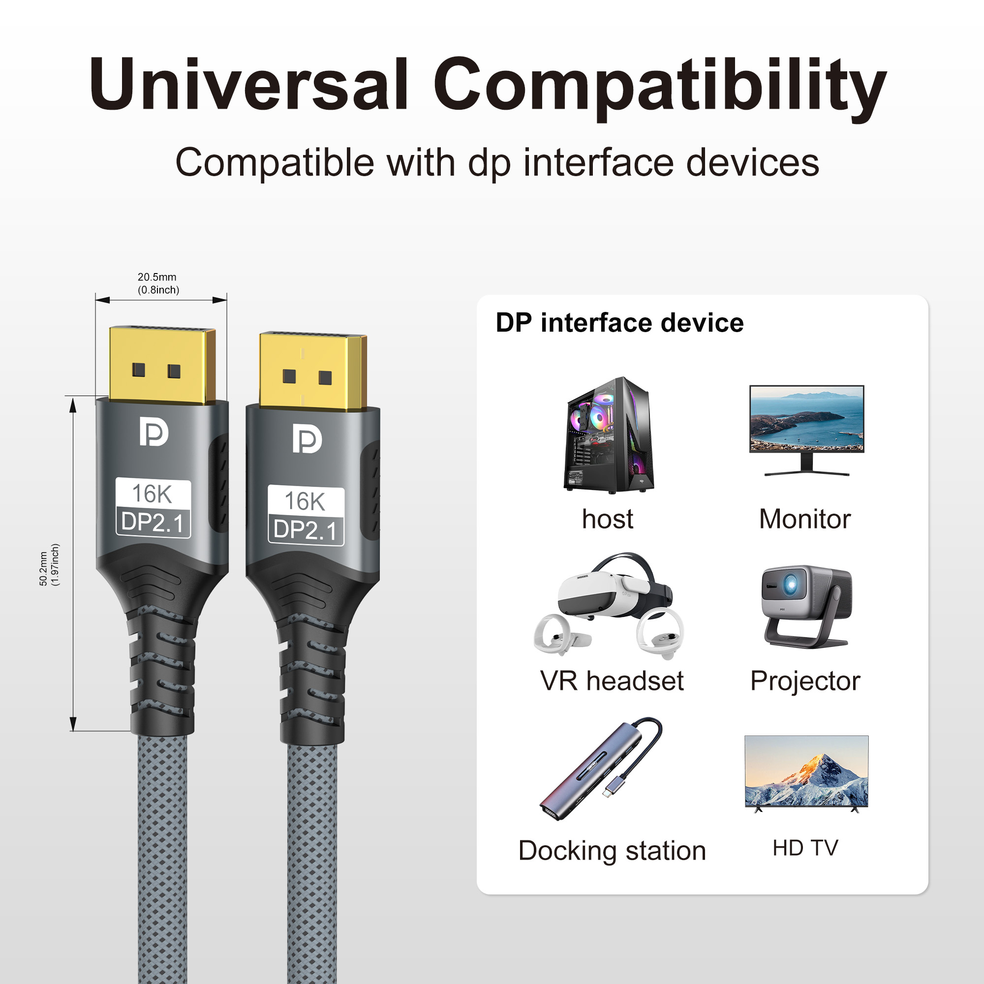 Displayport 2.1 16K DP ケーブル 8K - Gaming Speaker 2.1 のレビューと価格