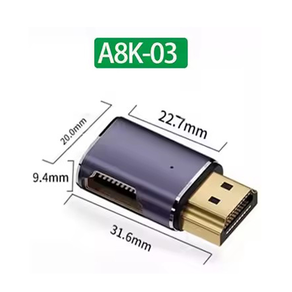 HDMI 2.1 90度左向きアングルアダプター A8K-0 - Gaming Speaker 2.1 のレビューと価格
