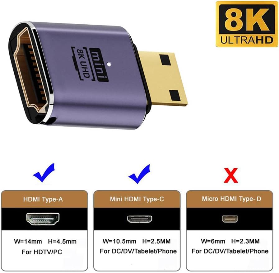 ミニ HDMI オス - HDMI 2.1 メス アダプター - Gaming Speaker 2.1 のレビューと価格